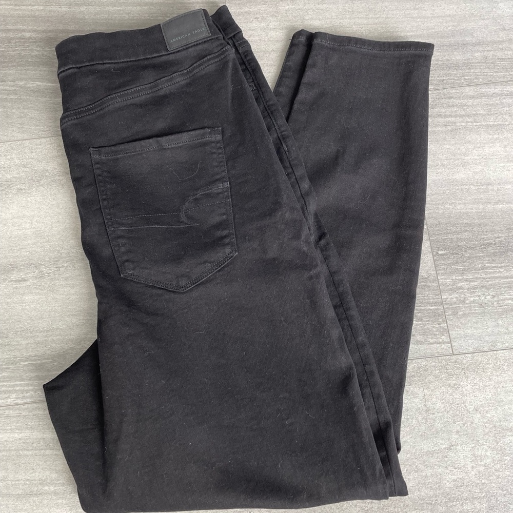 AE Curvy Highest Rise Jegging. Black. Size 18 regular. Ne(x)t Level Stretch.